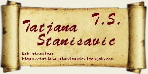 Tatjana Stanisavić vizit kartica